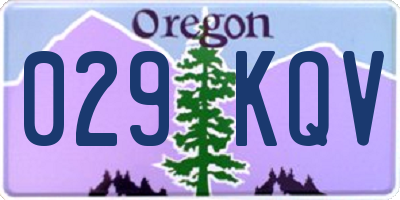 OR license plate 029KQV