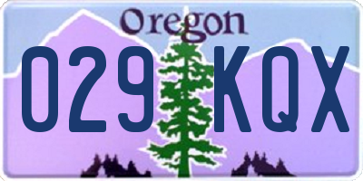 OR license plate 029KQX