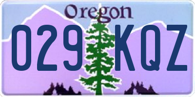 OR license plate 029KQZ