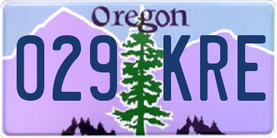 OR license plate 029KRE