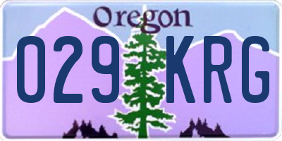 OR license plate 029KRG