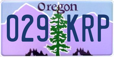 OR license plate 029KRP