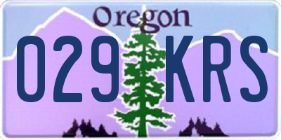 OR license plate 029KRS