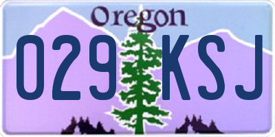 OR license plate 029KSJ