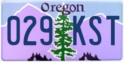 OR license plate 029KST
