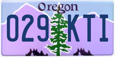 OR license plate 029KTI