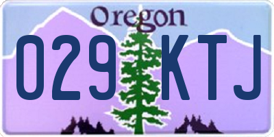 OR license plate 029KTJ