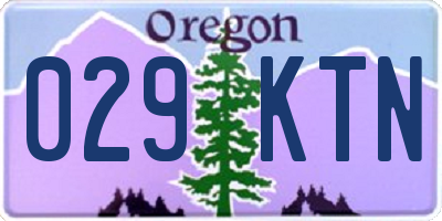 OR license plate 029KTN