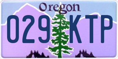 OR license plate 029KTP