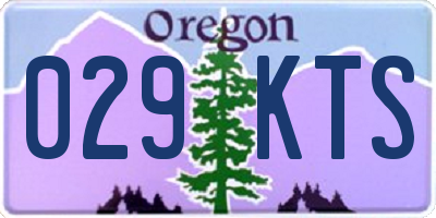 OR license plate 029KTS
