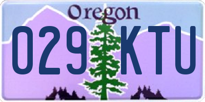 OR license plate 029KTU