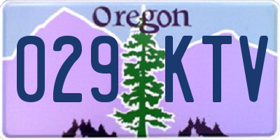 OR license plate 029KTV