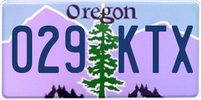OR license plate 029KTX