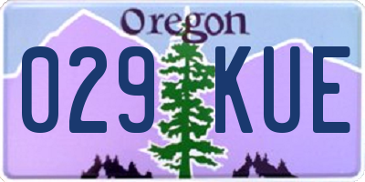 OR license plate 029KUE