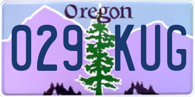 OR license plate 029KUG