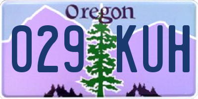 OR license plate 029KUH