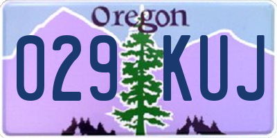 OR license plate 029KUJ