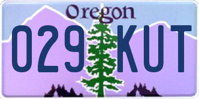 OR license plate 029KUT