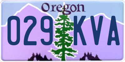OR license plate 029KVA