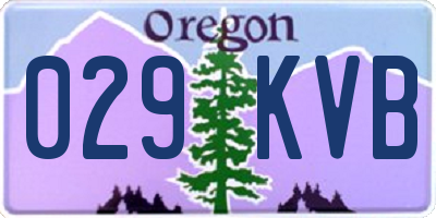 OR license plate 029KVB
