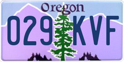 OR license plate 029KVF