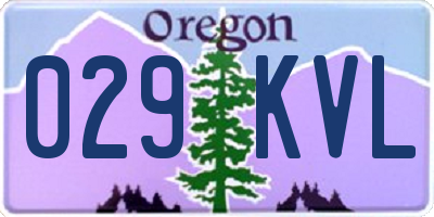 OR license plate 029KVL