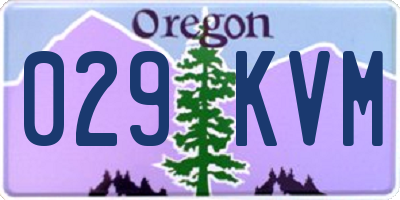 OR license plate 029KVM