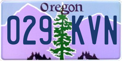 OR license plate 029KVN