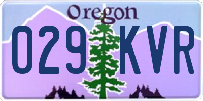 OR license plate 029KVR
