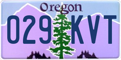 OR license plate 029KVT