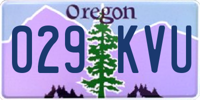 OR license plate 029KVU