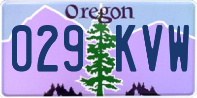 OR license plate 029KVW