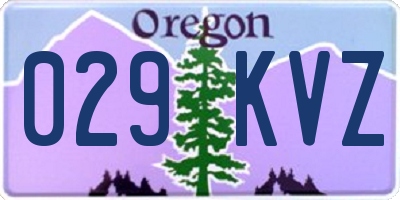 OR license plate 029KVZ