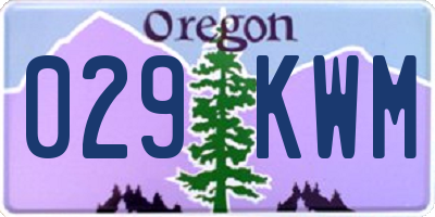 OR license plate 029KWM