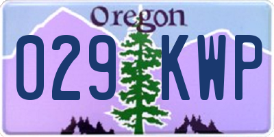 OR license plate 029KWP
