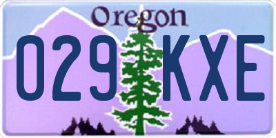OR license plate 029KXE