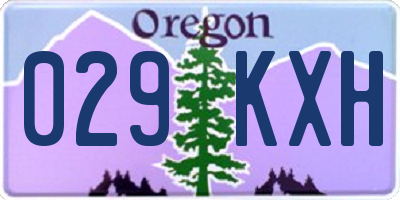 OR license plate 029KXH