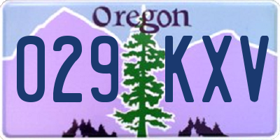 OR license plate 029KXV