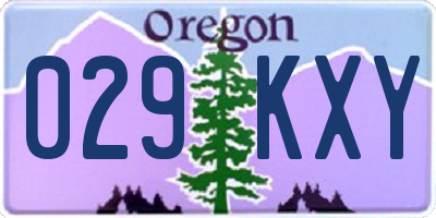 OR license plate 029KXY