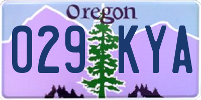 OR license plate 029KYA