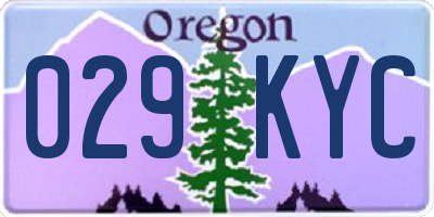 OR license plate 029KYC