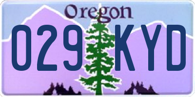 OR license plate 029KYD