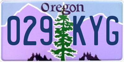 OR license plate 029KYG