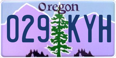 OR license plate 029KYH