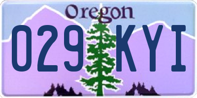 OR license plate 029KYI