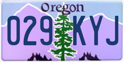 OR license plate 029KYJ