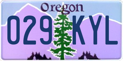 OR license plate 029KYL