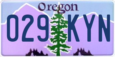 OR license plate 029KYN