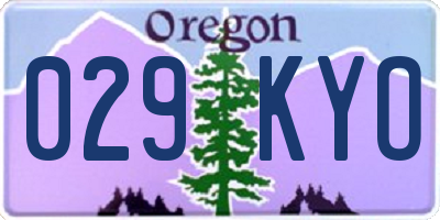 OR license plate 029KYO