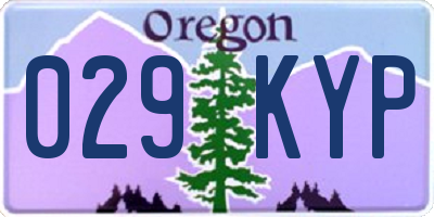 OR license plate 029KYP